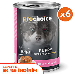 Pro Choice Puppy Lamb Kuzu Etli Tahılsız Yavru Köpek Konservesi 400 Gr x 6 Adet - Pro Choice