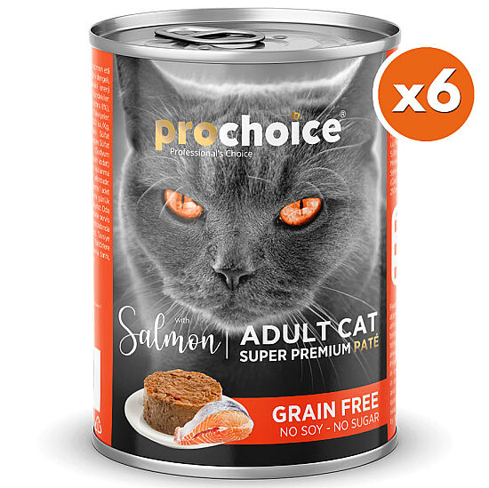 Pro Choice Salmon Somon Etli Tahılsız Kedi Konservesi 400 Gr x 6 Adet - 2