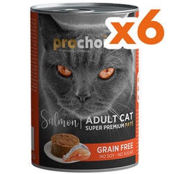 Pro Choice Salmon Somon Etli Tahılsız Kedi Konservesi 400 Gr x 6 Adet - Thumbnail