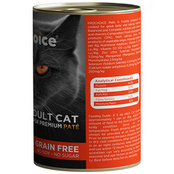Pro Choice Salmon Somon Etli Tahılsız Kedi Konservesi 400 Gr - 4