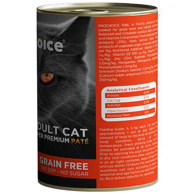 Pro Choice Salmon Somon Etli Tahılsız Kedi Konservesi 400 Gr - 4