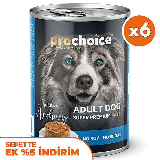 Pro Choice Sardalya ve Hamsili Köpek Konservesi 400 Gr x 6 Adet - 1