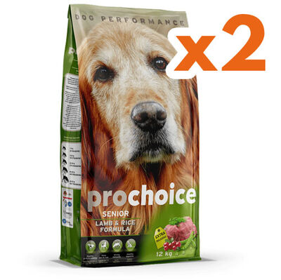Pro Choice Senior Lamb Rice Kuzu Etli Yaşlı Köpek Maması 12 Kg x 2 Adet