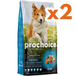 Pro Choice - Pro Choice Sensitive Balıklı Hassas Köpek Maması 12 Kg x 2 Adet