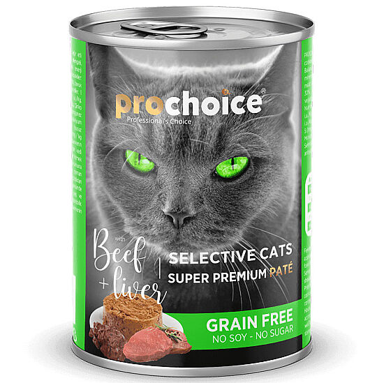 Pro Choice Sığır Etli ve Ciğerli Tahılsız Ezme Kedi Konservesi 400 Gr - 2