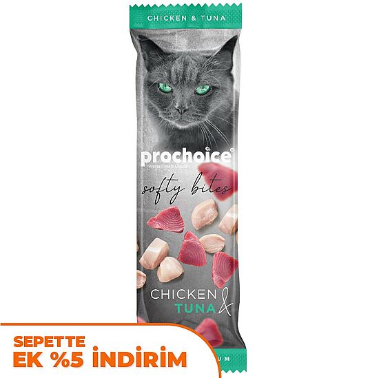 Pro Choice Softy Bites Tavuklu ve Ton Balıklı Yumuşak Kedi Ödül Maması 10 Gr - 1