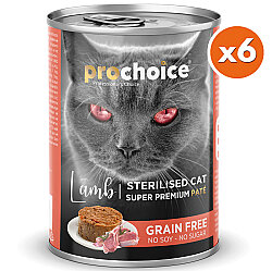 Pro Choice Sterilised Lamb Kuzu Etli Tahılsız Kısırlaştırılmış Kedi Konservesi 400 Gr x 6 Adet - 2