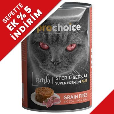 Pro Choice Sterilised Lamb Kuzu Etli Tahılsız Kısırlaştırılmış Kedi Konservesi 400 Gr - 1