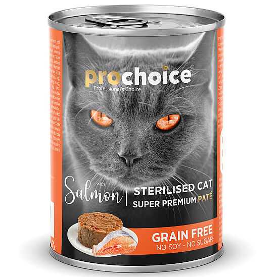 Pro Choice Sterilised Somon Etli Tahılsız Kısırlaştırılmış Kedi Konservesi 400 Gr - 2