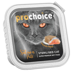 Pro Choice Sterilised Somonlu Kısırlaştırılmış Tahılsız Yaş Kedi Maması 100 Gr - Pro Choice
