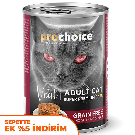 Pro Choice Veal Dana Etli Tahılsız Kedi Konservesi 400 Gr - 1