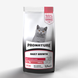 Pro Nature - Pro Nature Daily Kitten Tavuklu Yavru Kedi Maması 1,5 Kg + Temizlik Mendili
