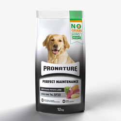 Pro Nature - Pro Nature Perfect Maintenance Tahılsız Kuzulu Köpek Maması 12 Kg + 4 Adet Temizlik Mendili