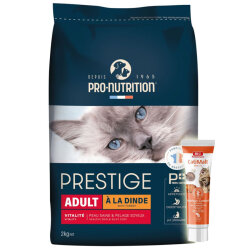 Pro Nutrition Prestige Dinde Hindi Etli Kedi Maması 2 Kg + Biopet Active Malt Paste 25 ML - Pro Nutrition