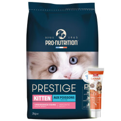 Pro Nutrition Prestige Kitten Balıklı Yavru Kedi Maması 2 Kg + Biopet Active Malt Paste 25 ML - Pro Nutrition