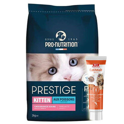 Pro Nutrition - Pro Nutrition Prestige Kitten Balıklı Yavru Kedi Maması 2 Kg + Biopet Active Malt Paste 25 ML