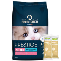 Pro Nutrition Prestige Kitten Balıklı Yavru Kedi Maması 8 Kg + 2 Adet Wooc Lolipop Ödül - Pro Nutrition