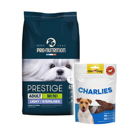 Pro Nutrition Prestige Küçük Irk Light Yetişkin Köpek Maması 3 Kg + Gimdog 70 Gr Köpek Ödülü - Pro Nutrition