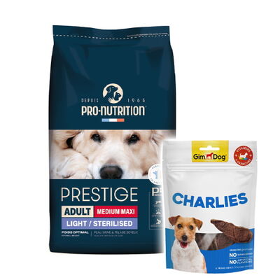 Pro Nutrition Prestige Light Sterilised Yetişkin Köpek Maması 3 Kg + Gimdog 70 Gr Köpek Ödülü - 1
