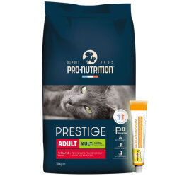 Pro Nutrition Prestige Multi Kümes Hayvanlı Kedi Maması 10 Kg + Gimcat 20 Gr Multivitamin Paste - Pro Nutrition