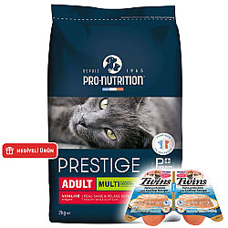 Pro Nutrition Prestige Multi Kümes Hayvanlı Kedi Maması 2 Kg + Inaba Twins Ödül 2 x 35 Gr - Pro Nutrition