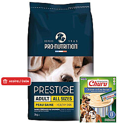 Pro Nutrition Prestige Skin Care Tahılsız Köpek Maması 3 Kg + Inaba Churu Krema Ödül 8 x 20 Gr - Pro Nutrition