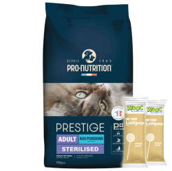 Pro Nutrition Prestige Sterilised Balıklı Kısırlaştırılmış Kedi Maması 10 Kg + 2 Adet Wooc Lolipop Ödül - Pro Nutrition