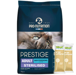Pro Nutrition Prestige Sterilised Balıklı Kısırlaştırılmış Kedi Maması 2 Kg + 2 Adet Wooc Lolipop Ödül - Pro Nutrition