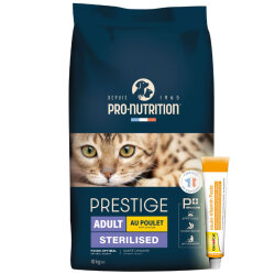 Pro Nutrition Prestige Sterilised Tavuk Etli Kısırlaştırılmış Kedi Maması 10 Kg + Gimcat 20 Gr Multivitamin Paste - Pro Nutrition