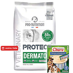 Pro Nutrition Protect Veterinary Dermato Hypo Allergenic Köpek Maması 2 Kg + Inaba Churu Krema Ödül 8 x 20 Gr - Pro Nutrition