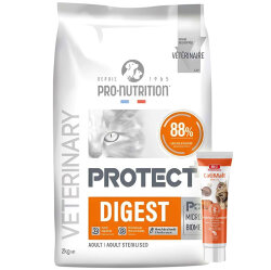 Pro Nutrition Protect Veterinary Digest Hypo Allergenic Kedi Maması 2 Kg + Biopet Active Malt Paste 25 ML - Pro Nutrition