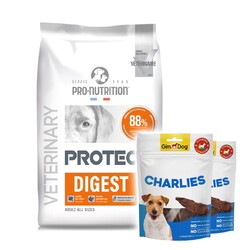Pro Nutrition Protect Veterinary Digest Sindirim Sistemi Destekleyici Köpek Maması 12 Kg + 2 Adet Gimdog 70 Gr Köpek Ödülü - Pro Nutrition