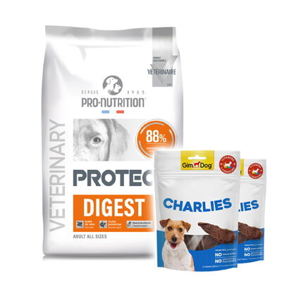 Pro Nutrition Protect Veterinary Digest Sindirim Sistemi Destekleyici Köpek Maması 12 Kg + 2 Adet Gimdog 70 Gr Köpek Ödülü - 1