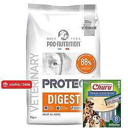 Pro Nutrition Protect Veterinary Digest Sindirim Sistemi Destekleyici Köpek Maması 2 Kg + Inaba Churu Krema Ödül 8 x 20 Gr - Pro Nutrition