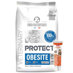 Pro Nutrition Protect Veterinary Obesite Kilo Kontrolü İçin Kedi Maması 2 Kg + Biopet Active Malt Paste 25 ML - Pro Nutrition