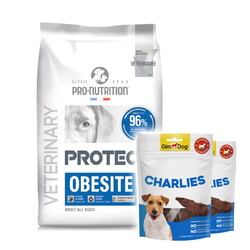Pro Nutrition - Pro Nutrition Protect Veterinary Obesite Kilo Kontrolü İçin Köpek Maması 12 Kg + 2 Adet Gimdog 70 Gr Köpek Ödülü