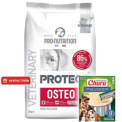Pro Nutrition Protect Veterinary Osteo Eklem Sağlığı Destekleyici Köpek Maması 2 Kg + Inaba Churu Krema Ödül 8 x 20 Gr - Pro Nutrition