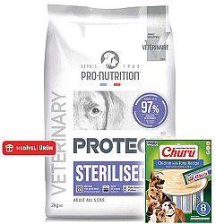 Pro Nutrition Protect Veterinary Sterilised Köpek Maması 2 Kg + Inaba Churu Krema Ödül 8 x 20 Gr - Pro Nutrition