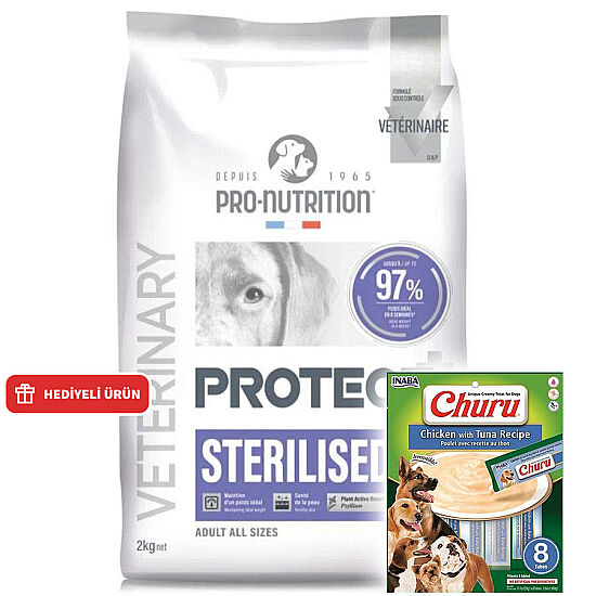 Pro Nutrition Protect Veterinary Sterilised Köpek Maması 2 Kg + Inaba Churu Krema Ödül 8 x 20 Gr - 1