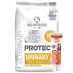 Pro Nutrition - Pro Nutrition Protect Veterinary Urinary İdrar Yolu Sağlığı Destekleyici Kedi Maması 2 Kg + Biopet Active Malt Paste 25 ML