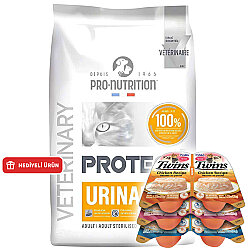 Pro Nutrition Protect Veterinary Urinary İdrar Yolu Sağlığı Destekleyici Kedi Maması 8 Kg + 3 Adet Inaba Twins Ödül 2 x 35 Gr - Pro Nutrition