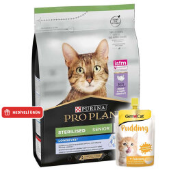 Pro Plan 7+ Kısırlaştırılmış Hindili Kedi Maması 3 Kg + Gimcat Kedi Pudingi 150 Gr - Pro Plan