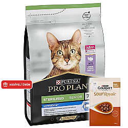 Pro Plan 7+ Kısırlaştırılmış Hindili Kedi Maması 3 Kg + 6 Adet Gourmet Çorba - Pro Plan