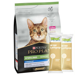 Pro Plan - Pro Plan 7+ Kısırlaştırılmış Hindili Yaşlı Kedi Maması 3 Kg + 2 Adet Wooc Kedi Lolipopu