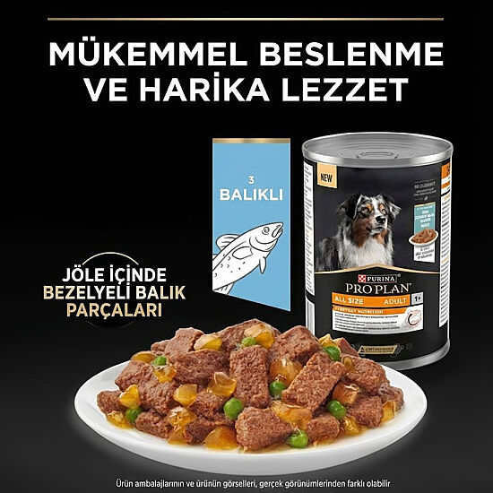 Pro Plan Adult Jelly Fish Balıklı Köpek Konservesi 400 Gr x 12 Adet - 6