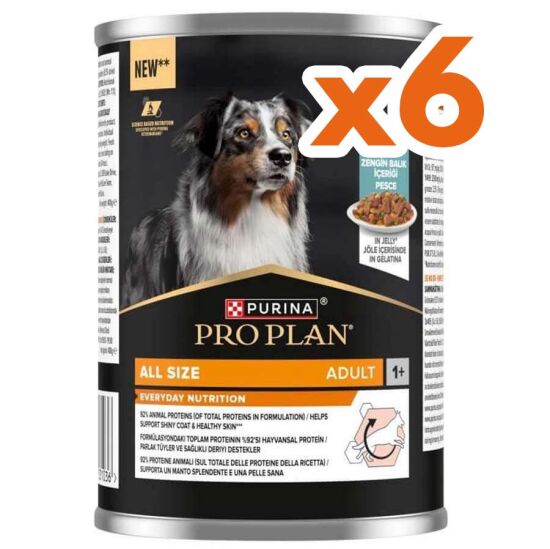 Pro Plan Adult Jelly Fish Balıklı Köpek Konservesi 400 Gr x 6 Adet - 1