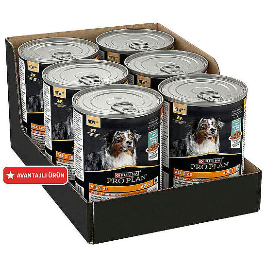 Pro Plan Adult Jelly Fish Balıklı Köpek Konservesi 400 Gr x 6 Adet - 1