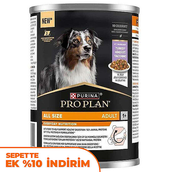 Pro Plan Adult Jelly Turkey Hindi Etli Köpek Konservesi 400 Gr - 1