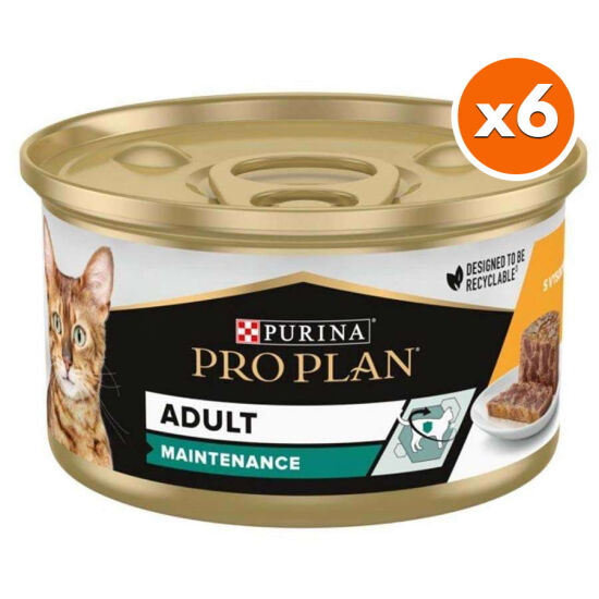 Pro Plan Adult Tavuklu ve Sebzeli Yetişkin Kedi Konservesi 85 Gr - 6 Adet - 1