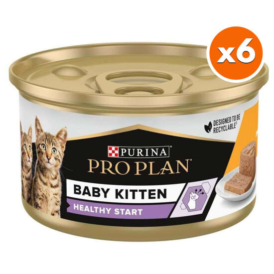 Pro Plan Baby Kitten Tavuk Etli Yavru Kedi Konservesi 85 Gr - 6 Adet - 1